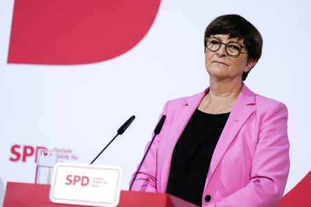 Pressekonferenz der SPD zu Beratungen aktueller Themen in Berlin