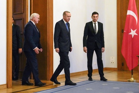 Empfang von Recep Tayyip Erdogan im Schloss Bellevue in Berlin