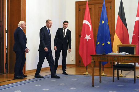 Empfang von Recep Tayyip Erdogan im Schloss Bellevue in Berlin