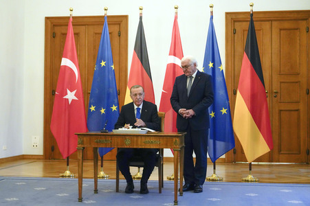 Empfang von Recep Tayyip Erdogan im Schloss Bellevue in Berlin