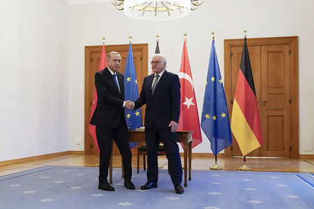 Empfang von Recep Tayyip Erdogan im Schloss Bellevue in Berlin