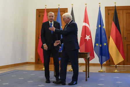 Empfang von Recep Tayyip Erdogan im Schloss Bellevue in Berlin