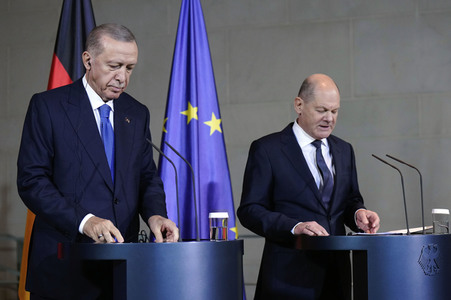 Empfang von Recep Tayyip Erdogan im Kanzleramt in Berlin
