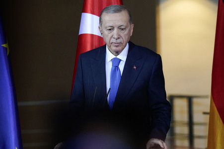 Empfang von Recep Tayyip Erdogan im Kanzleramt in Berlin