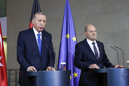 Empfang von Recep Tayyip Erdogan im Kanzleramt in Berlin