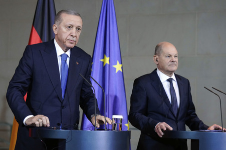 Empfang von Recep Tayyip Erdogan im Kanzleramt in Berlin