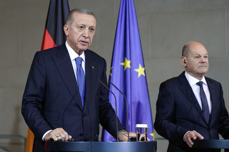 Empfang von Recep Tayyip Erdogan im Kanzleramt in Berlin