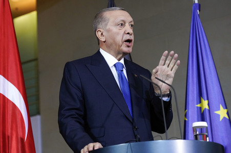 Empfang von Recep Tayyip Erdogan im Kanzleramt in Berlin