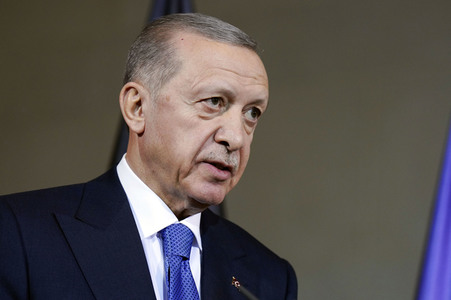 Empfang von Recep Tayyip Erdogan im Kanzleramt in Berlin