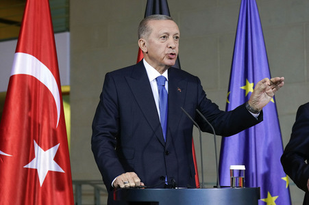 Empfang von Recep Tayyip Erdogan im Kanzleramt in Berlin