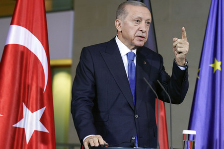 Empfang von Recep Tayyip Erdogan im Kanzleramt in Berlin