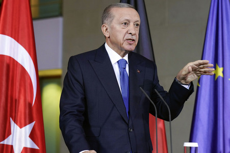 Empfang von Recep Tayyip Erdogan im Kanzleramt in Berlin