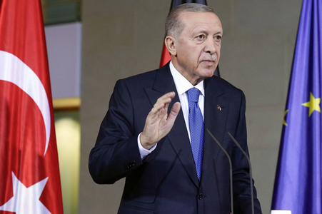 Empfang von Recep Tayyip Erdogan im Kanzleramt in Berlin