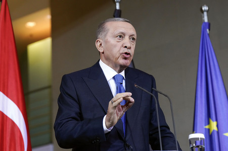 Empfang von Recep Tayyip Erdogan im Kanzleramt in Berlin