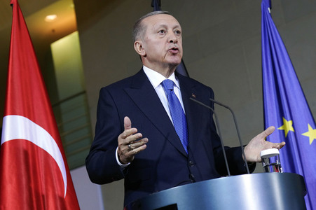 Empfang von Recep Tayyip Erdogan im Kanzleramt in Berlin