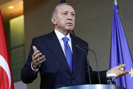Empfang von Recep Tayyip Erdogan im Kanzleramt in Berlin