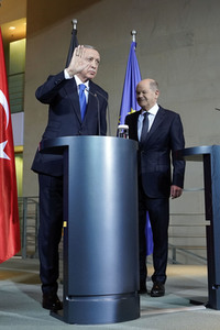 Empfang von Recep Tayyip Erdogan im Kanzleramt in Berlin
