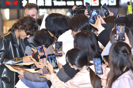 Ankunft von Timothee Chalamet in Narita