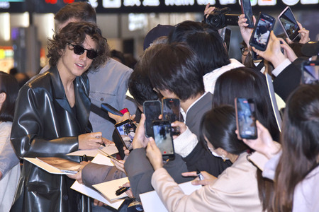 Ankunft von Timothee Chalamet in Narita