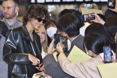 Ankunft von Timothee Chalamet in Narita