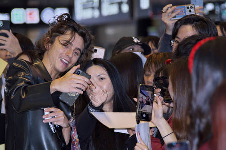 Ankunft von Timothee Chalamet in Narita