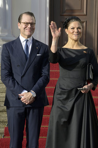 Empfang von Kronprinzessin Victoria von Schweden und Prinz Daniel von Schweden im Schloss Bellevue in Berlin