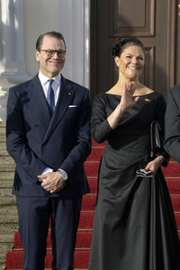 Empfang von Kronprinzessin Victoria von Schweden und Prinz Daniel von Schweden im Schloss Bellevue in Berlin
