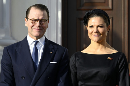 Empfang von Kronprinzessin Victoria von Schweden und Prinz Daniel von Schweden im Schloss Bellevue in Berlin