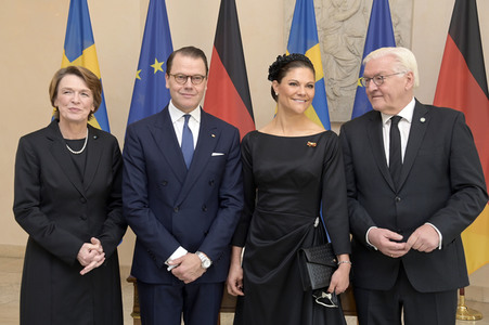 Empfang von Kronprinzessin Victoria von Schweden und Prinz Daniel von Schweden im Schloss Bellevue in Berlin