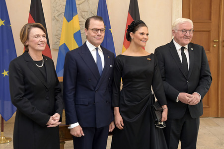 Empfang von Kronprinzessin Victoria von Schweden und Prinz Daniel von Schweden im Schloss Bellevue in Berlin