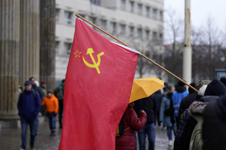 Friedensdemonstration vor dem Brandenburger Tor in Berlin