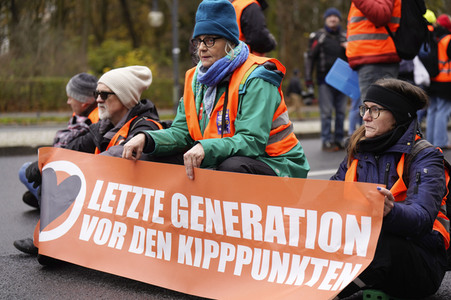 Protestaktionen der 'Letzten Generation' in Berlin