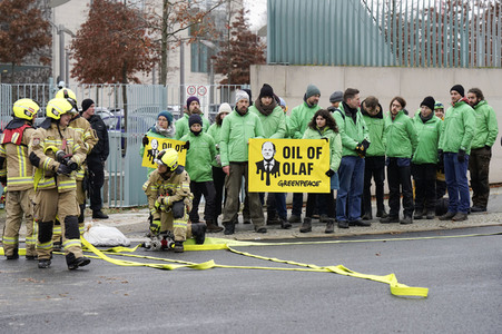 Aktion von Greenpeace in Berlin