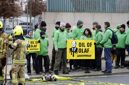Aktion von Greenpeace in Berlin