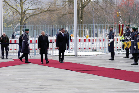 Empfang des Premierministers von Malta im Kanzleramt in Berlin