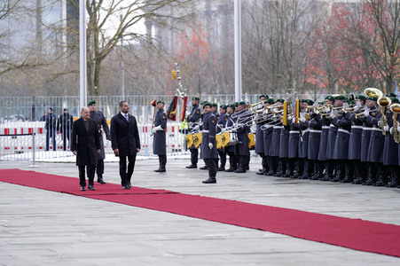 Empfang des Premierministers von Malta im Kanzleramt in Berlin