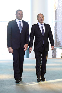 Empfang des Premierministers von Malta im Kanzleramt in Berlin