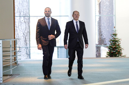 Empfang des Premierministers von Malta im Kanzleramt in Berlin