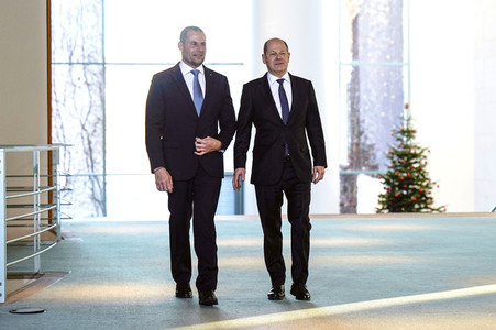 Empfang des Premierministers von Malta im Kanzleramt in Berlin