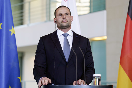 Empfang des Premierministers von Malta im Kanzleramt in Berlin
