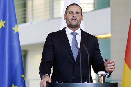 Empfang des Premierministers von Malta im Kanzleramt in Berlin