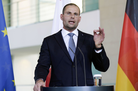 Empfang des Premierministers von Malta im Kanzleramt in Berlin