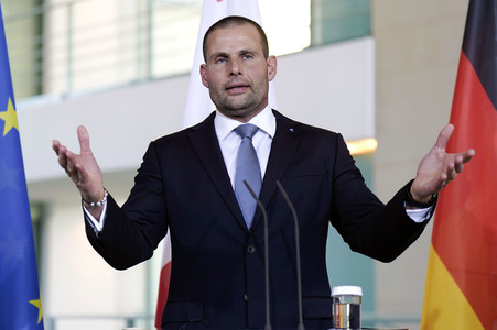 Empfang des Premierministers von Malta im Kanzleramt in Berlin