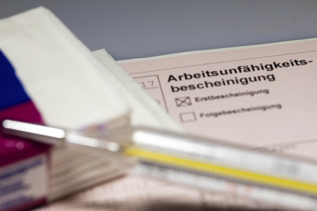Symbolfoto Arbeitsunfähigkeitsbescheinigung