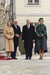 Begrüßung von König Philippe und Königin Mathilde von Belgien mit militärischen Ehren in Berlin
