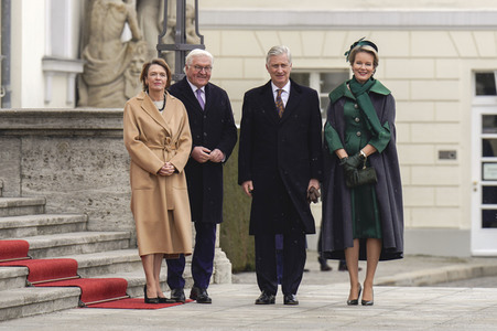 Begrüßung von König Philippe und Königin Mathilde von Belgien mit militärischen Ehren in Berlin