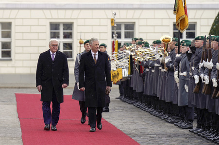 Begrüßung von König Philippe und Königin Mathilde von Belgien mit militärischen Ehren in Berlin