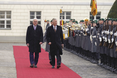 Begrüßung von König Philippe und Königin Mathilde von Belgien mit militärischen Ehren in Berlin