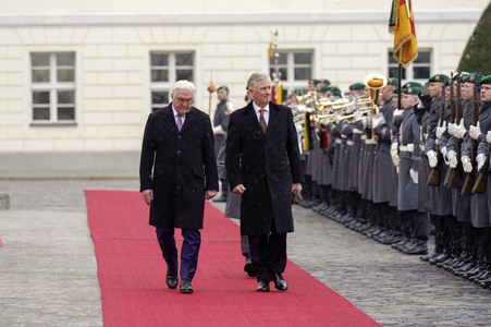 Begrüßung von König Philippe und Königin Mathilde von Belgien mit militärischen Ehren in Berlin