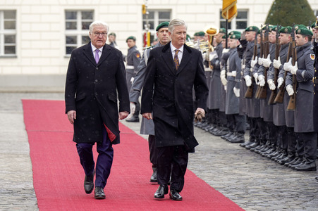 Begrüßung von König Philippe und Königin Mathilde von Belgien mit militärischen Ehren in Berlin